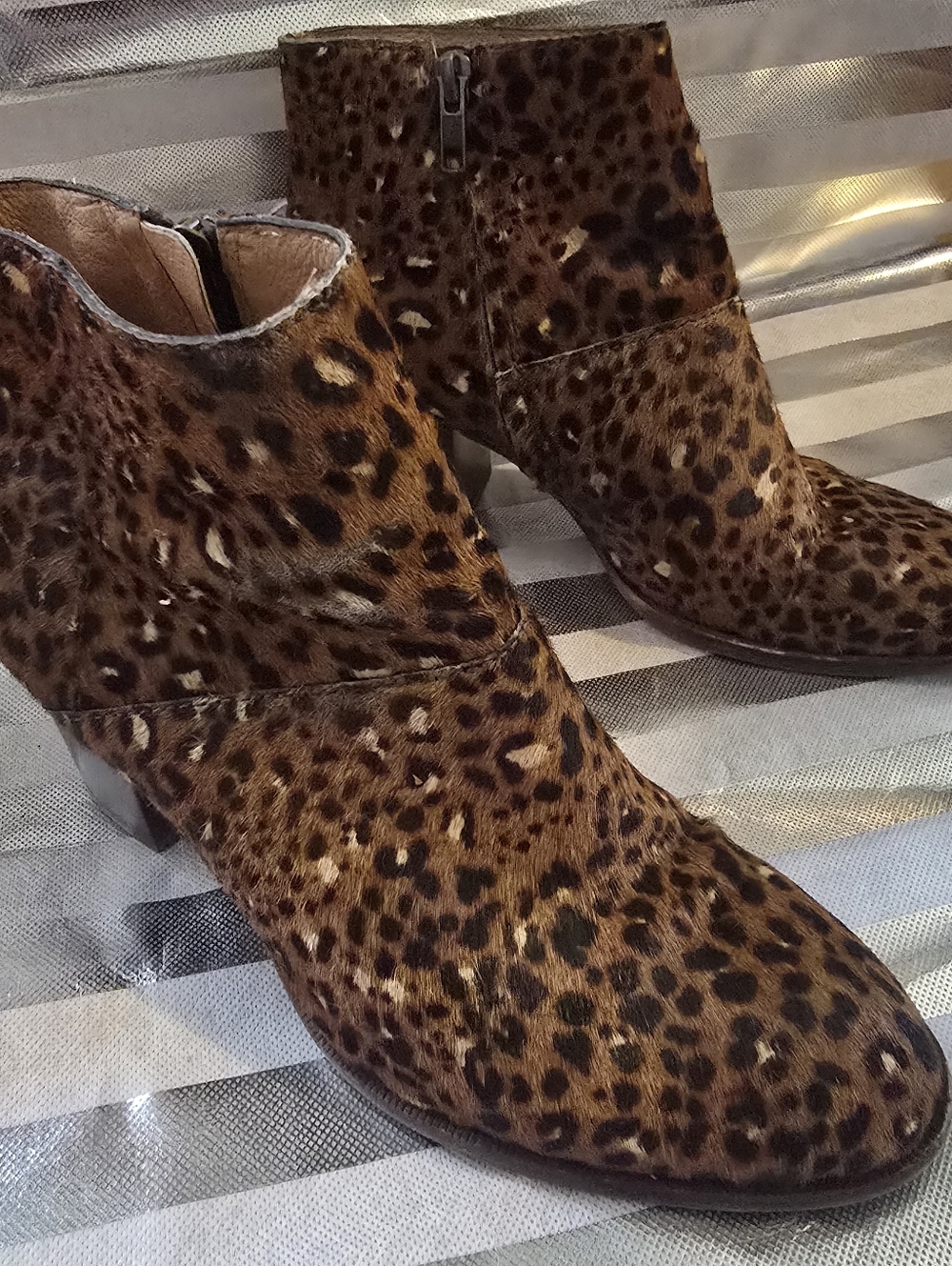 Madewell Rosie Leopard Print Ankle Boots - Brown Cheetah Pattern